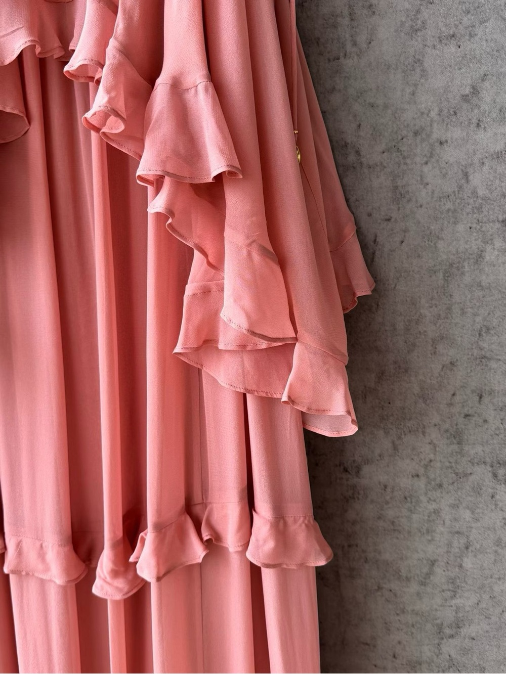 NWOT Zimmermann Women’s Pink Tiered Ruffle Maxi Dress, Size AU 2 = M - Picture 4 of 8